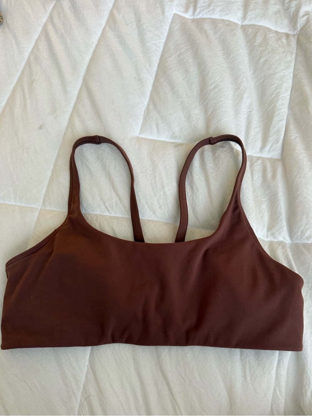 Vuori light Chocolate Brown Strappy Sports Bra